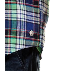 mehrfarbiges Kurzarmhemd mit Schottenmuster von JP1880