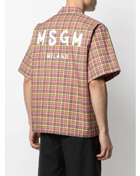 mehrfarbiges Kurzarmhemd mit Schottenmuster von MSGM
