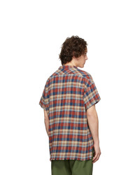 mehrfarbiges Kurzarmhemd mit Schottenmuster von Greg Lauren