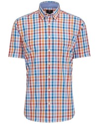 mehrfarbiges Kurzarmhemd mit Vichy-Muster von Fynch Hatton