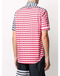 mehrfarbiges Kurzarmhemd mit Vichy-Muster von Thom Browne