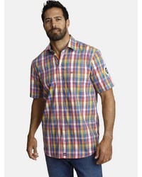 mehrfarbiges Kurzarmhemd mit Vichy-Muster von Jan Vanderstorm