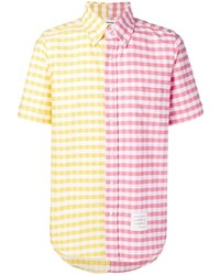 mehrfarbiges Kurzarmhemd mit Vichy-Muster von Thom Browne