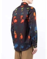 mehrfarbiges Mit Batikmuster Langarmhemd von Paul Smith