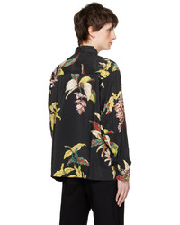 mehrfarbiges Langarmhemd mit Blumenmuster von Lemaire