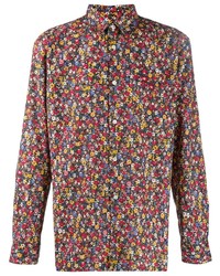 mehrfarbiges Langarmhemd mit Blumenmuster von Comme Des Garcons SHIRT