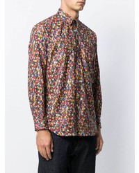 mehrfarbiges Langarmhemd mit Blumenmuster von Comme Des Garcons SHIRT