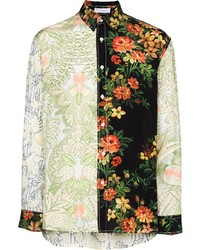 mehrfarbiges Langarmhemd mit Blumenmuster von JW Anderson