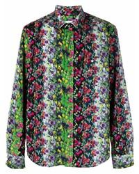 mehrfarbiges Langarmhemd mit Blumenmuster von Kenzo