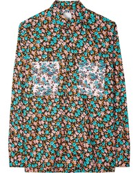 mehrfarbiges Langarmhemd mit Blumenmuster von Paul Smith