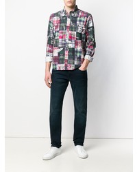 mehrfarbiges Langarmhemd mit Flicken von Ralph Lauren