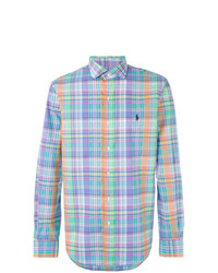 mehrfarbiges Langarmhemd mit Karomuster von Polo Ralph Lauren