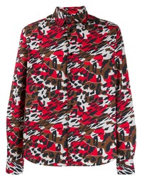mehrfarbiges Langarmhemd mit Leopardenmuster von Marni