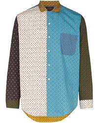mehrfarbiges Langarmhemd mit Paisley-Muster von Beams Plus