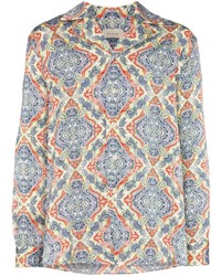 mehrfarbiges Langarmhemd mit Paisley-Muster von Bed J.W. Ford