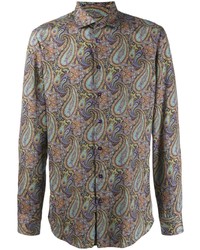 mehrfarbiges Langarmhemd mit Paisley-Muster von Etro