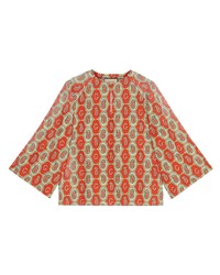 mehrfarbiges Langarmhemd mit Paisley-Muster von Gucci