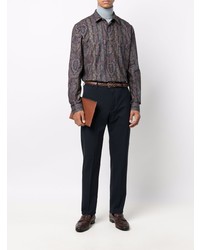 mehrfarbiges Langarmhemd mit Paisley-Muster von Paul Smith