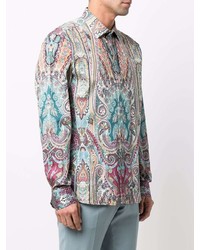 mehrfarbiges Langarmhemd mit Paisley-Muster von Etro