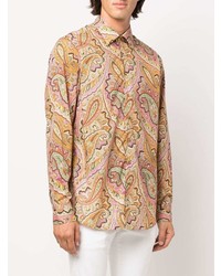 mehrfarbiges Langarmhemd mit Paisley-Muster von Etro