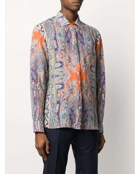 mehrfarbiges Langarmhemd mit Paisley-Muster von Etro