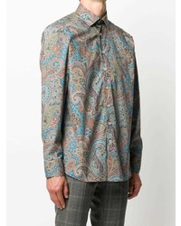 mehrfarbiges Langarmhemd mit Paisley-Muster von Etro