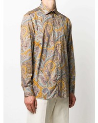 mehrfarbiges Langarmhemd mit Paisley-Muster von Etro