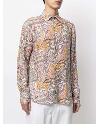 mehrfarbiges Langarmhemd mit Paisley-Muster von Etro