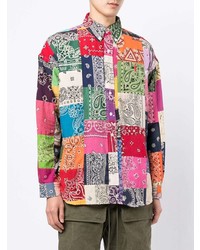 mehrfarbiges Langarmhemd mit Paisley-Muster von Readymade