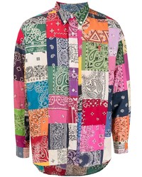 mehrfarbiges Langarmhemd mit Paisley-Muster von Readymade