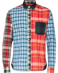 mehrfarbiges Langarmhemd mit Schottenmuster von Beams Plus