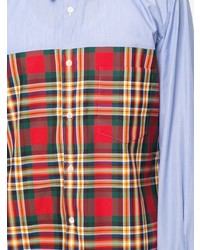 mehrfarbiges Langarmhemd mit Schottenmuster von Comme Des Garcons Homme Plus
