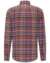 mehrfarbiges Langarmhemd mit Schottenmuster von Fynch Hatton