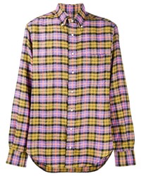 mehrfarbiges Langarmhemd mit Schottenmuster von Gitman Vintage