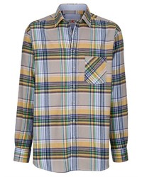 mehrfarbiges Langarmhemd mit Schottenmuster von ROGER KENT