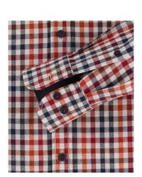 mehrfarbiges Langarmhemd mit Vichy-Muster von Casamoda