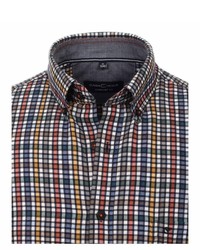 mehrfarbiges Langarmhemd mit Vichy-Muster von Casamoda