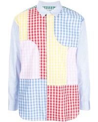 mehrfarbiges Langarmhemd mit Vichy-Muster von Comme Des Garcons SHIRT