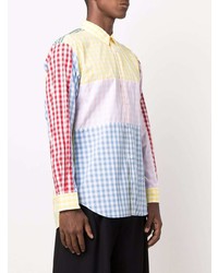 mehrfarbiges Langarmhemd mit Vichy-Muster von Comme Des Garcons SHIRT