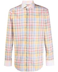 mehrfarbiges Langarmhemd mit Vichy-Muster von Etro