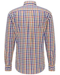 mehrfarbiges Langarmhemd mit Vichy-Muster von Fynch Hatton