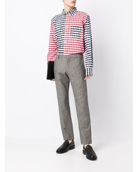 mehrfarbiges Langarmhemd mit Vichy-Muster von Thom Browne