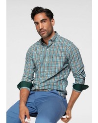 mehrfarbiges Langarmhemd mit Vichy-Muster von Izod