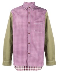 mehrfarbiges Langarmhemd mit Vichy-Muster von Junya Watanabe MAN