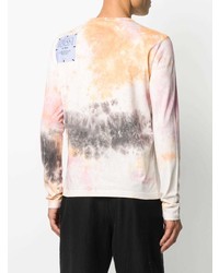 mehrfarbiges Mit Batikmuster Langarmshirt von McQ