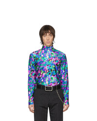 mehrfarbiges Langarmshirt mit Blumenmuster von Dries Van Noten