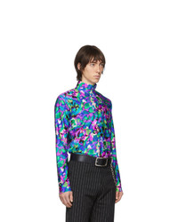 mehrfarbiges Langarmshirt mit Blumenmuster von Dries Van Noten