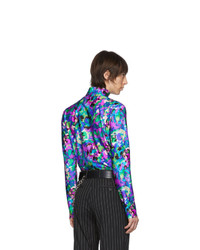 mehrfarbiges Langarmshirt mit Blumenmuster von Dries Van Noten