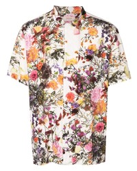 mehrfarbiges Leinen Kurzarmhemd mit Blumenmuster von OSKLEN