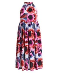 mehrfarbiges Midikleid mit Blumenmuster von LOST INK